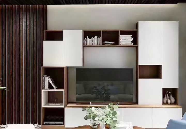 邻居家新装的电视墙简约又好看，后悔自己装复杂了！