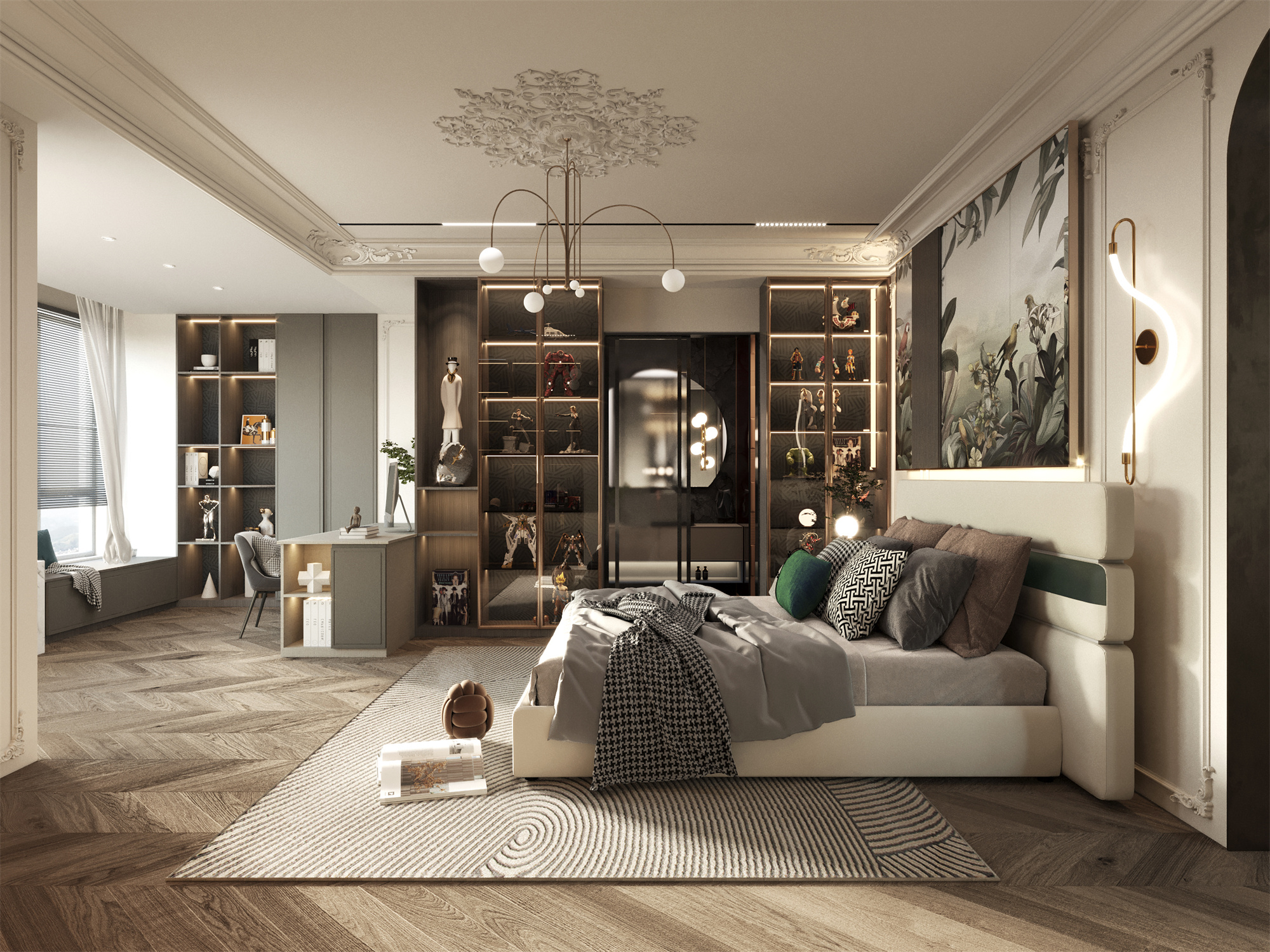 95后潮玩收藏控独居73㎡法式轻奢家，同龄人都酸了