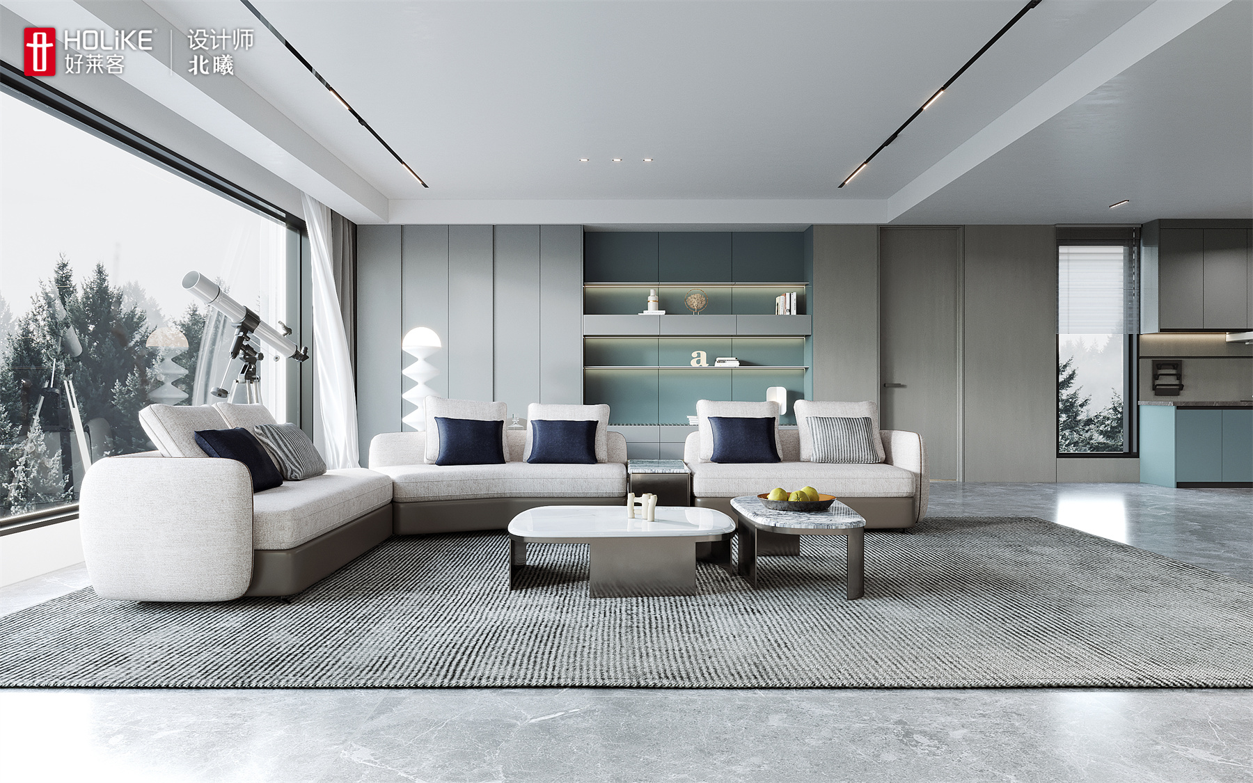 185㎡时尚轻奢大平层，潮流图案+悬浮黑科技，实名羡慕！