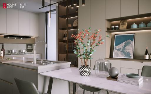 客卧改衣帽间+客餐厨一体，140㎡时尚奶油风潮家好绝！