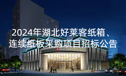 2024年湖北恒峰g22纸箱、连续纸板采购项目